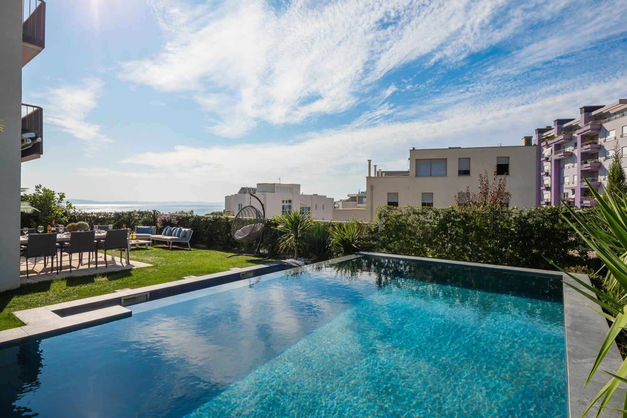 New Luxury Apartment With Private Heated Pool And Amazing Terrace With Seaview Split Eksteriør bilde